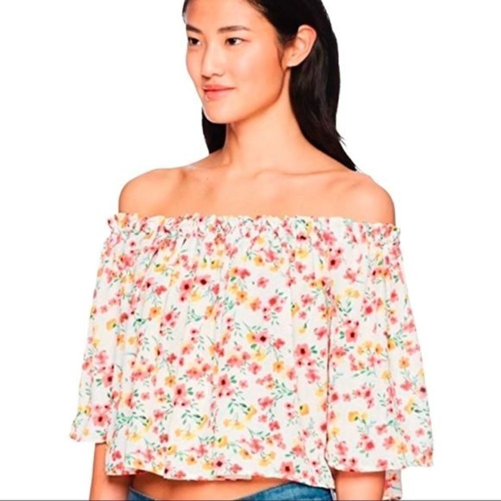 Jack by BB Dakota Ayla Floral Poppy Y2K‎ Crop Top S New